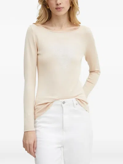 Guess Usa Long-sleeved T-shirt In Neutral
