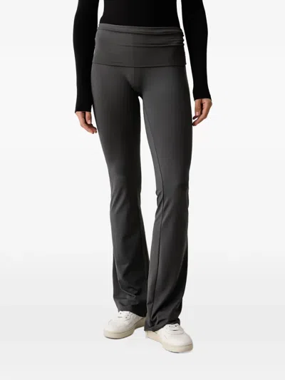 Guess Usa Lotus Rhinestone-logo Flared Leggings In Multi