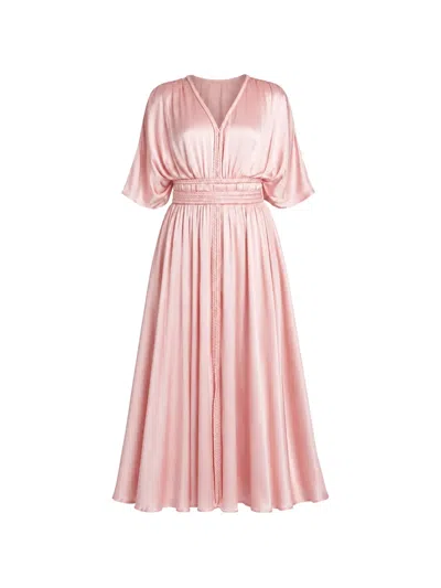 Guess Usa Lucie Braided-trim Maxi Dress In Pink