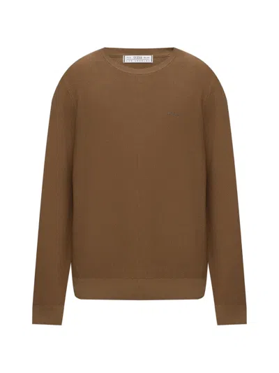 Guess Usa Lyocell-blend Sweater In Brown