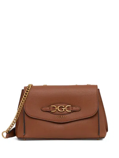 Guess Usa Malva Convertible Crossbody Bag In Braun