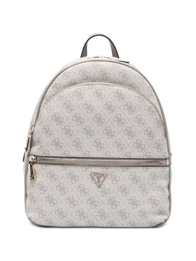 Guess Usa Manhattan Ii Patterned Zip Backpack In Gray