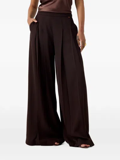 Guess Usa Marciano Pleated Palazzo Pants In Brown