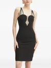 Guess Usa Marciano Strap-embellished Mini Dress In Black