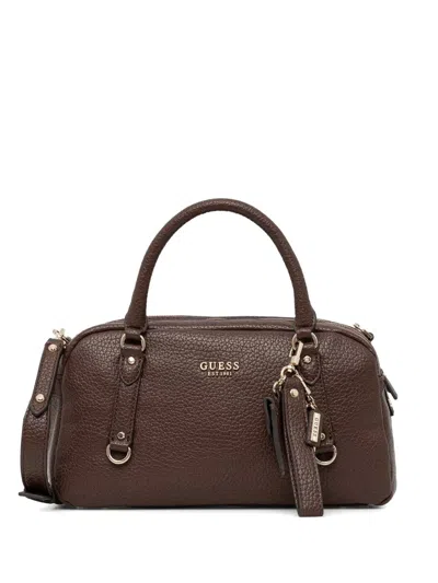 Guess Usa Marsha Satchel In Brown