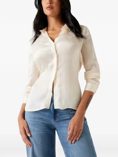 Guess Usa Marthe Logo-jacquard Shirt In Neutral