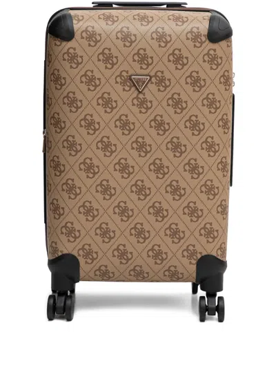 Guess Usa Medium Berta 4g Suitcase In Neutrals