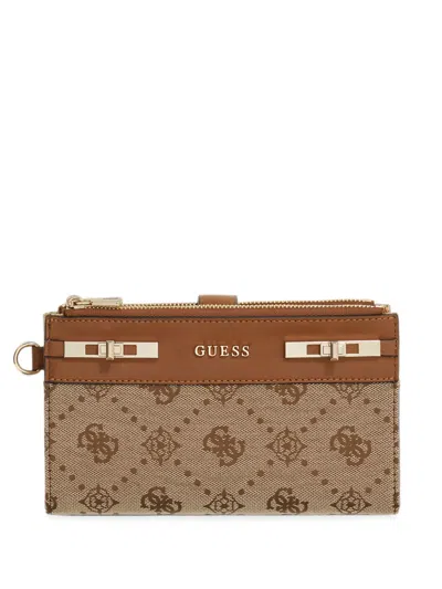 Guess Usa Melinda 4g-print Wallet In Brown