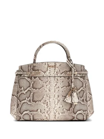 Guess Usa Melinda Snakeskin Chain Tote Bag In Multi