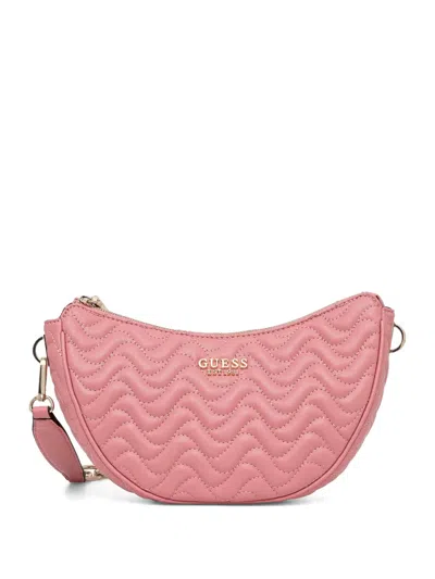 Guess Usa Melisandra Quilted Shoulder Bag In Pink