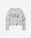 Guess Usa Men S Logo Mesh Longsleeve T-shirt Pearl In White