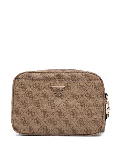 Guess Usa Meridian Cross Body Bag In Brown