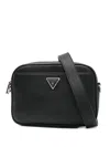 Guess Usa Meridian Ii Logo-plaque Cross Body Bag In Black