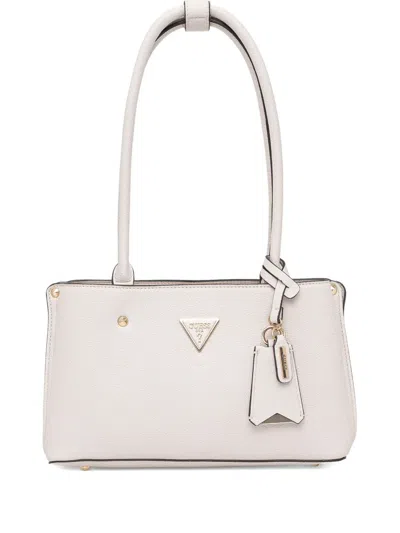 Guess Usa Meridian Logo-charm Tote Bag In Neutral