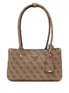 Guess Usa Meridian Shoulder Bag In Brown