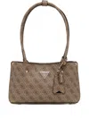 Guess Usa Meridian Shoulder Bag In Brown