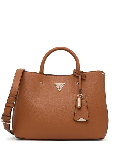 Guess Usa Meridian Tote Bag In 褐色