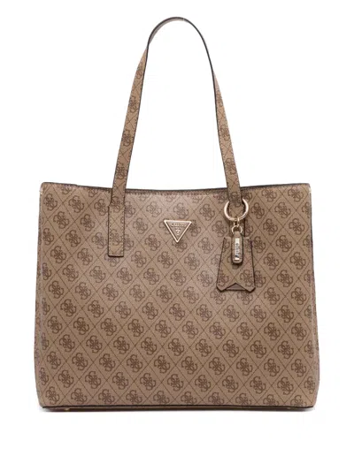 Guess Usa Meridian Tote Bag In Neutrals