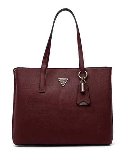 Guess Usa Meridian Tote Bag In Red