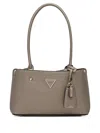 Guess Usa Meridian Triangle-logo Tote Bag In Gray