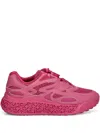 Guess Usa Mesh-panelled Sneakers In Pink