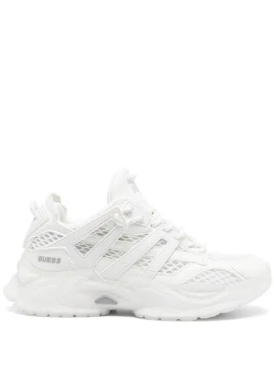 Guess Usa Mesh Sneakers In 白色