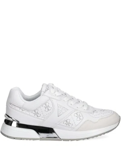 Guess Usa Mickay 4g Logo-print Low-top Sneakers In White
