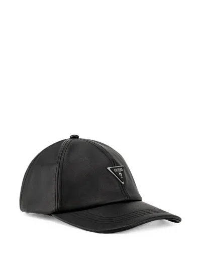 Guess Usa Milano Logo-plaque Baseball Cap In Black