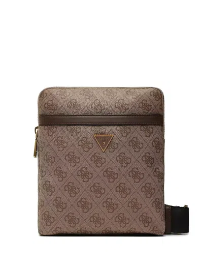 Guess Usa Milano Smart Mini Crossbody Bag In Brown