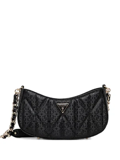 Guess Usa Mini Aldina 4g Shoulder Bag In Black