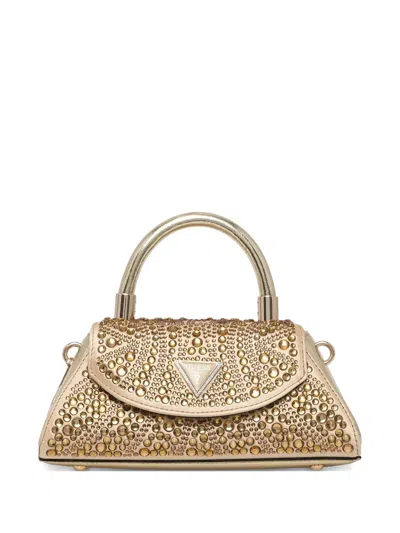 Guess Usa Mini Beauvoir Cross Body Bag In Gold