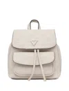Guess Usa Mini Cresidia 4g Chain-detail Backpack In Neutral