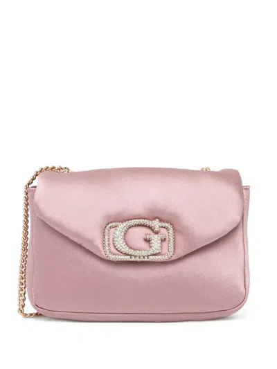Guess Usa Mini Embellished Chain Cross Body Bag In Pink