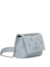 Guess Usa Mini Everlee Quilted Floral-appliqué Shoulder Bag In Gray