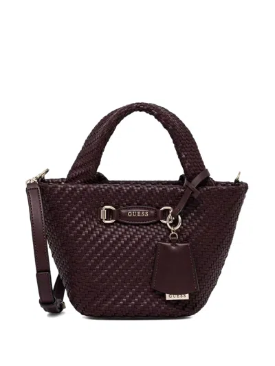 Guess Usa Mini Francy Woven Tote Bag