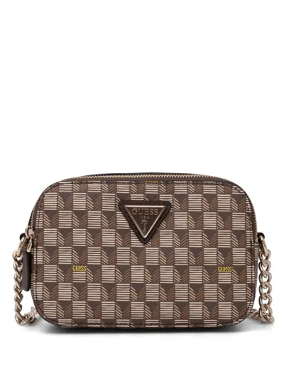 Guess Usa Mini G-wave Cross Body Bag In Brown