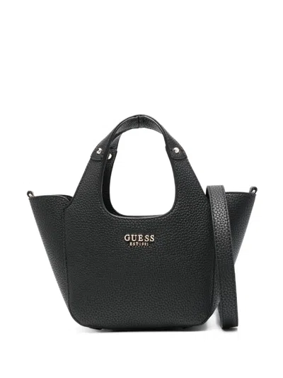 Guess Usa Mini Helina Tote Bag In Black