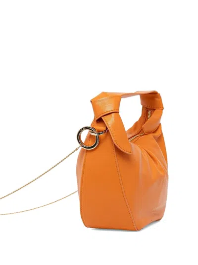 Guess Usa Mini Jolie Leather Satchel In Orange