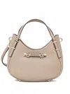 Guess Usa Mini Lefia Curved-handle Satchel Bag In Neutral