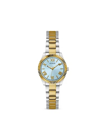 Guess Usa Mini Luna Quartz 30mm In Blue