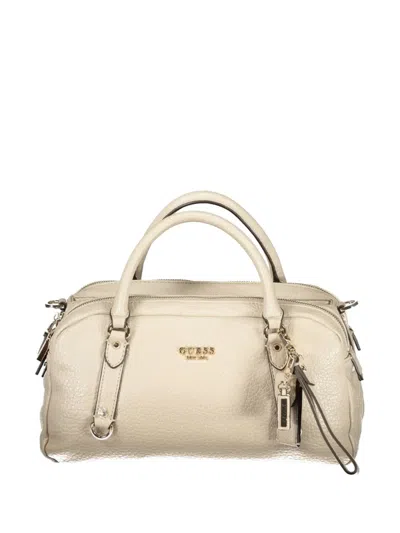 Guess Usa Mini Marcha Pebbled Tote Bag In Neutral