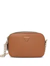 Guess Usa Mini Noelle Zip Cross Body Bag In Brown