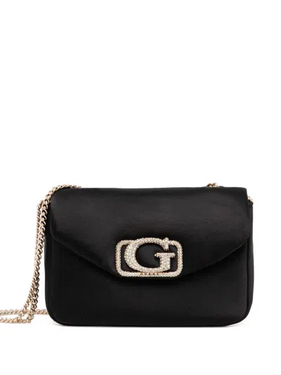 Guess Usa Mini Prue Logo-embellished Shoulder Bag In Black