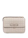 Guess Usa Mini Quilted Chain Shoulder Bag In Neutral