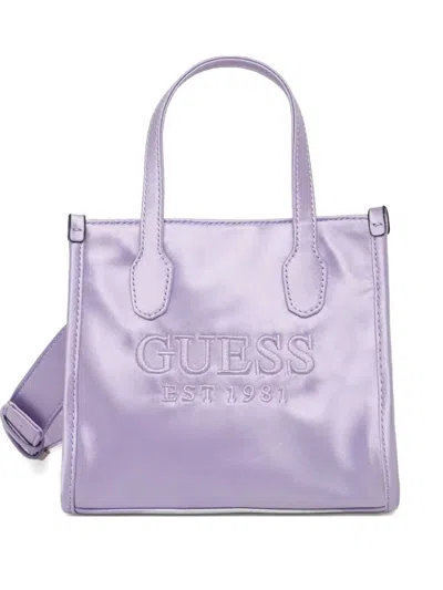 Guess Usa Mini Silvana Logo-embroidered Tote Bag