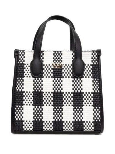 Guess Usa Mini Silvana Tote Bag In Black