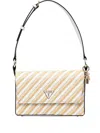 Guess Usa Mini Simona Shoulder Bag In White