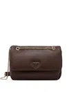 Guess Usa Mini Sunetra Logo-plaque Tote Bag In Brown