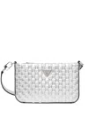 Guess Usa Mini Twiller Shoulder Bag In Silver