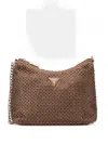 Guess Usa Mini Zalina Shoulder Bag In Brown
